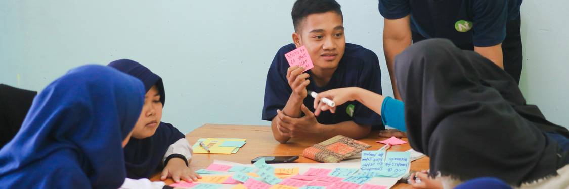 Children engaged with brain games, learning and having fun