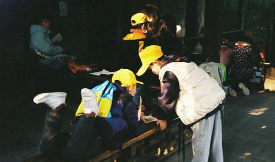 A diverse group of children participating in a collaborative educational activity